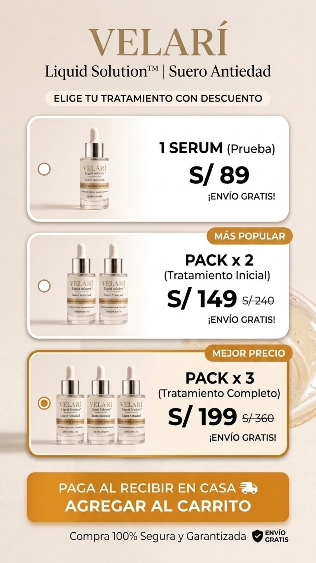 VELARÍ Liquid Solution™ - Suero Antiedad